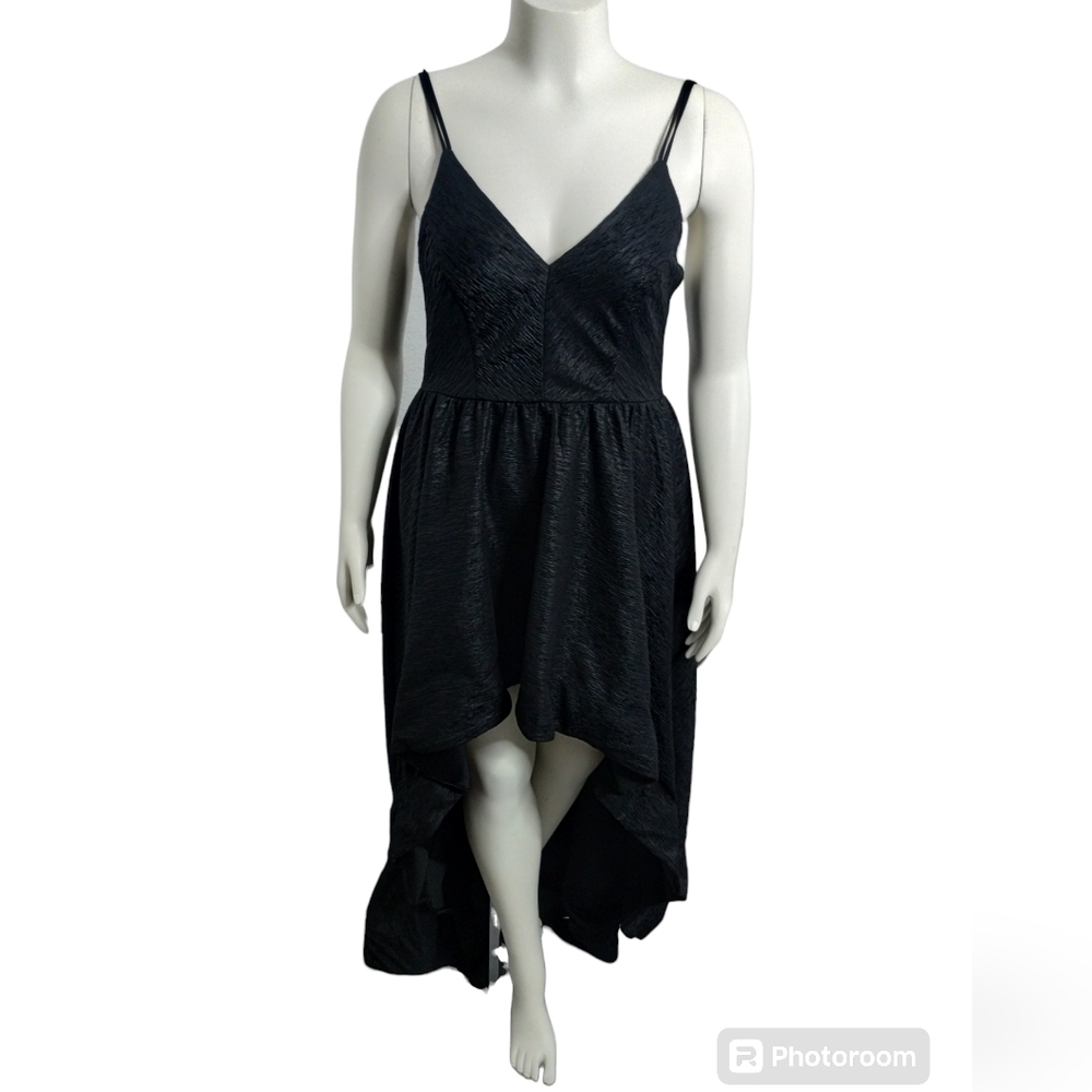Symphony Women's Black Hi-Low Party City Girl Whimsigoth Cyber Goth Prom Dress M